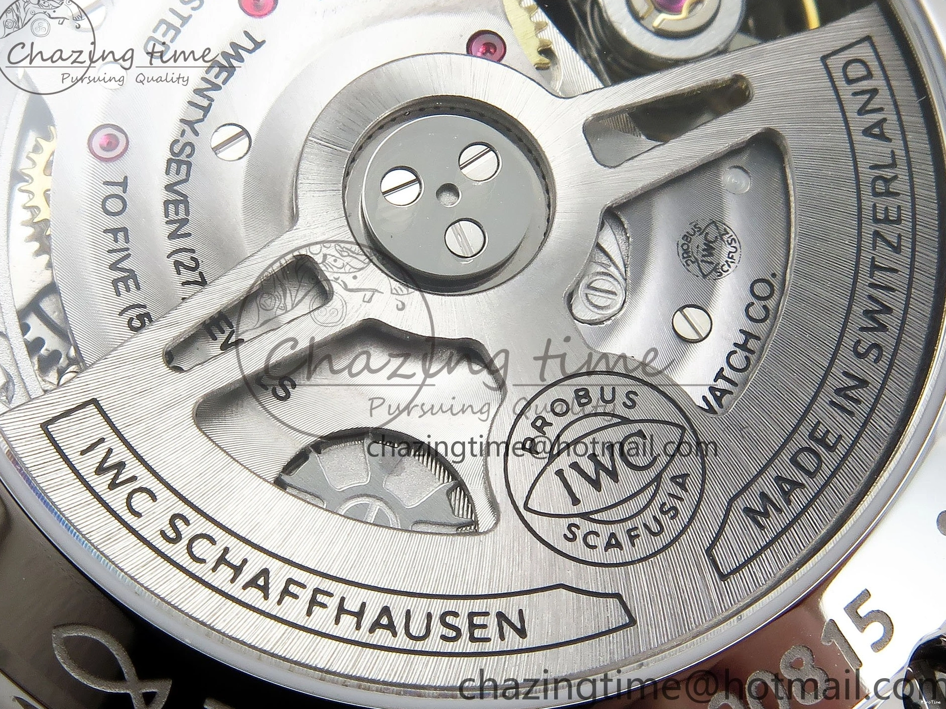 MIROTIME 0111 Reliable Portuguese Chrono IW3716 Z+F 1:1 Best Edition Red Dial on Red Rubber Strap A 7015